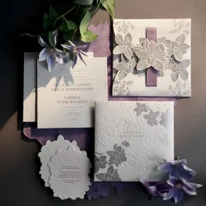Customized Wedding Invitation Design Acceptance Premium Cards Clear Textures Die-cut Design for Wedding Invitations.