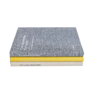 Customized Weekly Year Planner Linen Cloth Material Hardcover Printed Style PP Cover Thread Sewing Saddle Stitching
