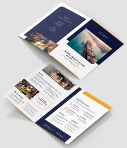 Customized and Price Tri folded Flyer Leaflets Booklet Brochure