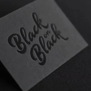 Customized logo Design Card Black Hot Stamping Foil Brand Thank You Card Luxury Business Card Customization