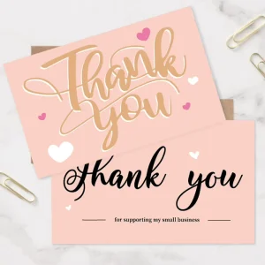 Customized logo Size Color Happy Birthday Greeting Cards Greeting Card Thank You Card for Small Business