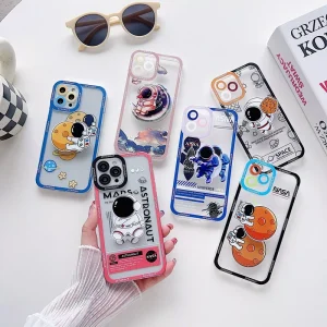 Cute Anime Phone Case Astronaut Pattern Phone Cover for iPhone Samsung Huawei