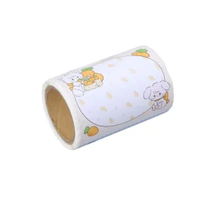 Cute Cartoon Pattern Self Adhesive Memo Roll Writable Paper Surface Custom Logo Cartoon Stickers