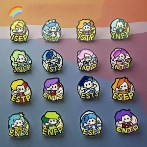 Cute Hand Drawn Personality Soft Enamel Pin Kawaii Cartoon Figure Metal Brooch Gift For Psychology Lovers Collectors Teen Girl