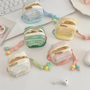Cute and Portable Wireless Bluetooth Headset Protective Case Storage Soft Cloth Case