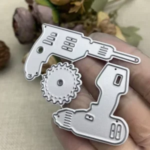 DIT Electric Drill Tool Metal Cutting Die Template for DIY Photo Albums Gift Boxes Paper Cards Greeting Cards and Scrapbooking