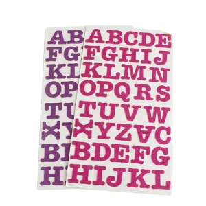 DIY 3D Rainbow Glitter Alphabet Stickers