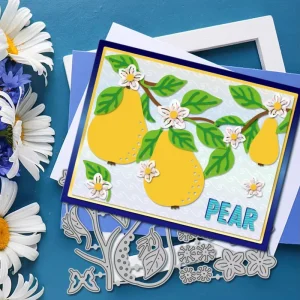 DIY 3PCS Pears Shaped Carbon Steel Die Cut Embossing Templates for Scrapbooking Cardmaking Photo Album Craft Decoration
