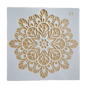 DIY 6*6 Inches Laser Cut Plastic Mandala Template Rock Drawing Painting Stencils Sculpture Supplies