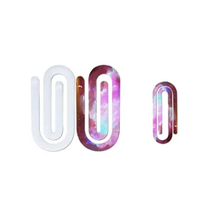 DIY Design Notebook File Clip Customized Logo Jumbo Mixed Colors Reusable Funny Acrylic Paper Clips Promotional