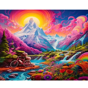 DIY Diamond Cross Stitch Landscape Handpainted 30x40cm 12x16inch Full Embroidery Colorful Mountain Personalized Gift
