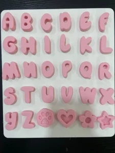 DIY Pet Brand Accessories Soft Silicone Puffy Alphabet Letters A Z Heart Paw Icons Personalized Dog Collar Decorative Charms OEM