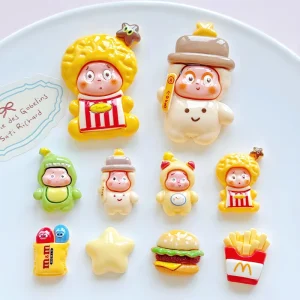 DIY Resin Cartoon Star Character Shoe Charms Handmade Cream Glue Phone Case Hairpin Accessories Dripping Oil Technique