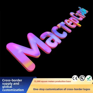 Decorative Commercial Business Use Color Changing Signs Colorful Luminous Characters Custom LED Illuminated Sign