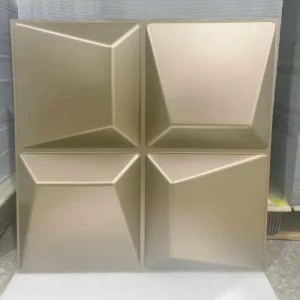 Decorative Geometric PVC 3D Wave Thermoforming Waterproof Modern Hotel Wall Panel Mold Wallpapers Coating Board