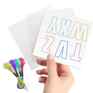 Decorative Letter Theme Embroidery Templates Handmade Square 6×6 Inch Square Embroidery Stencils for Sewing
