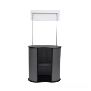 Decorative Panel Promotion Counter Quick Curtain Display Portable Customized Hollow Board Advertising Table Promotional Stand