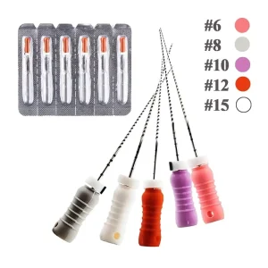 Dental Endo Files Stainless Steel C Files Hand Use Root Canal Files 6Pcs Pack