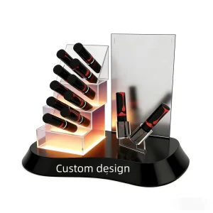 Design Custom Modern Eco friendly Acrylic Portable Store Display Stands for Cosmetics Advertising Custom Colors Logos