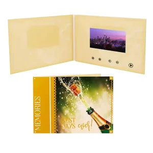 Design Digital A5 LCD Screen Video Booklet Invitation LCD Video Brochure Greeting Card For Advertising Business Gift