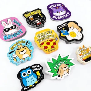 Design Labels Cartoon Waterproof Sticker Adhesive Label Printing Holographic Vinyl Custom Die Cut Stickers