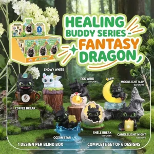 Designer Art Toy Cute Black Dragon Anime figure Resin Blind Box Toothless Dragon Mystery Box Stress Relief Ornament