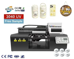 Desktop 3040 A3 Flatbed UV Printer Transfer Film Printing for Metal Plastic Leather Jigsaw and Entertainment Trophy Making