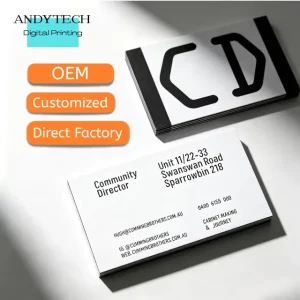 Digital Print Shop Custom Business Cards (Cardboard & Kraft Paper) with Film Lamination for Mass Print Packaging