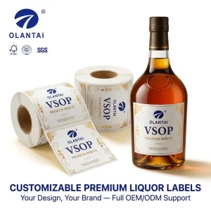 Direct Design High Efficiency Low Cost Hottest Selling Zhejiang Wine Pet Bottle Label Paper Waterproof Adhesive Sticker