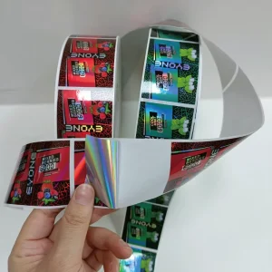 Direct Factory Custom Hologram Laser Sticker Labels with Serial Number, Waterproof Glossy Vinyl
