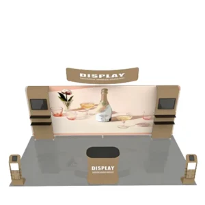 Direct Factory Custom Metal Wooden Display Stands Dye Sublimation Printing Durable Eco Friendly for Pop up Stores Exhibitions