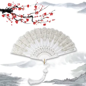 Direct Sale Portable for Ladies Dancing and Wedding Foldable Rose Print China Hand Fan Customized Printing Ceremony