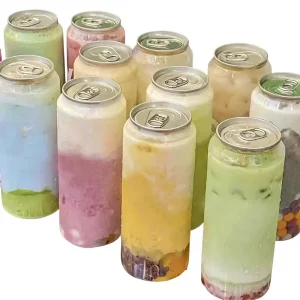 Disposable Transparent PET Cylindrical Beverage Cans & Bottles for Soda Water Milk Tea Custom Logo Beverage Bottles