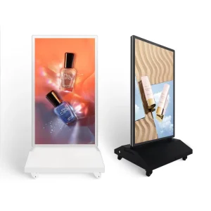 Double-Sided 4K Floor-Standing Touchscreen Digital Signage Display with Network Connectivity