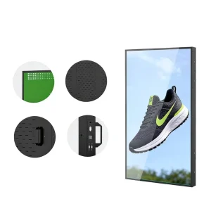 Double Sided Floor Stand Window Screen LCD Digital Signage Animation High Brightness for Retail Storefront Shopping Mall