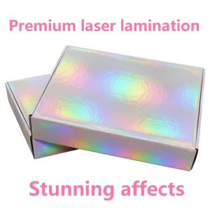 Double-Sided Holographic Corrugated Eco-Friendly Waterproof Mailer Box Custom Logo Printing (OEM/ODM) Cosmetic Packaging