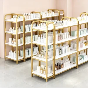 Double-Sided Perforated Island Supermarket Display Rack for Mother and Baby Stores, Convenience Stores, and Snacks
