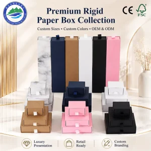 Drawer Packaging Box Custom Luxury Paper Necklace Ring Gift Box Cardboard