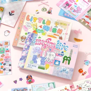 Dual M5 Sticker Book Korean Style Cartoon Decorative Stickers DIY Scrapbook School Supplies
