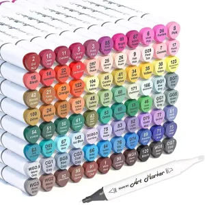 Dual Tip Alcohol Based Marker Pen Set for Sketching Drawing Illustration Design