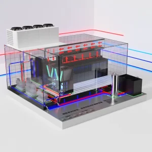 Dynamic Liquid Cooling Wind Wall Interactive Model Durable Plastic Wood Acrylic Construction Dye Sublimation Custom