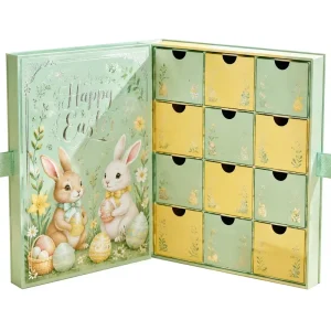 Easter Book Shaped Advent Calendar Paper Box Custom Gift Packaging 12 Day Countdown