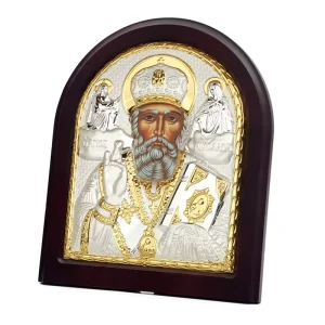 Eastern Orthodox Icon Wall Hanging Wooden Silver Plated Home Decoration Jesus Our Lady of Mary Holy Family Catholic Church Gifts
