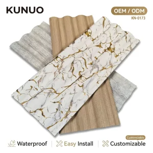 Easy Install PS Wall Panel DIY Renovation Polystyrene Slat Board Lightweight Interior Decorative Slatted Panel for Apartment