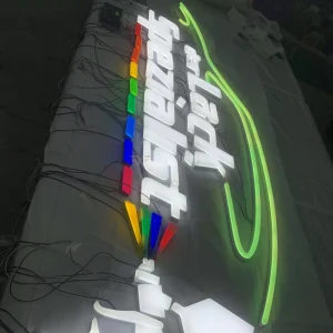 Easy Installation Addressable RGB LED Letter Custom Vivid Multi Color Dynamic Stainless Steel Waterproof IP67 Indoor