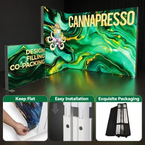 Easy Transport Removable Portable Display Rack Pop Up Banner Booth And Exhibition Setup For Expos
