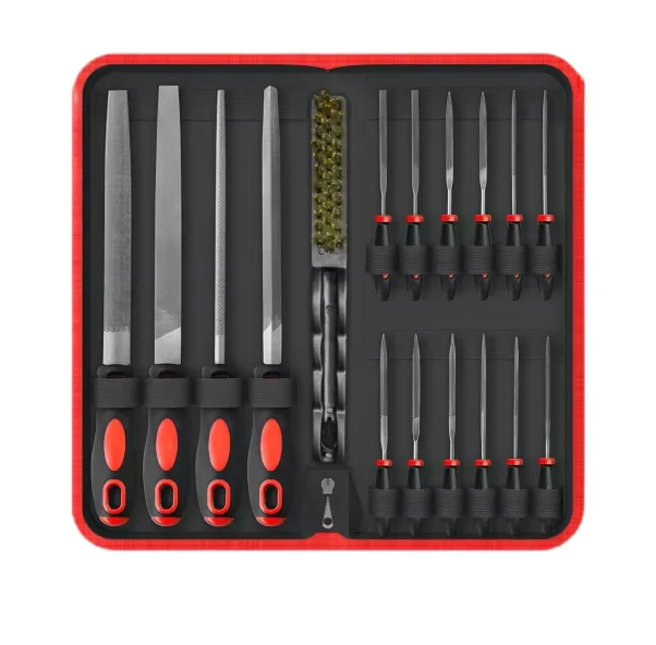Easy to Hold 17 Piece Metal Hand File Tool Kit Metal File Set for Metalworking