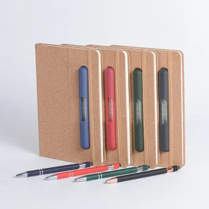 Eco A5 Notebook With Multicolor Pen Holder And Matching Bookmark For Planning And Recording Notes
