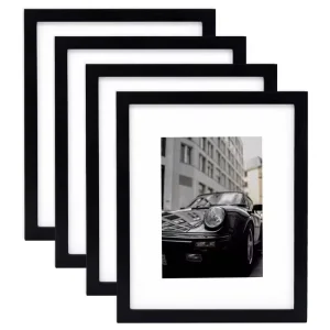 Eco Friendly Classic Modern Design A4 A3 Poster Frames for 6×8 Pictures Black Wood Set of 3 4 6