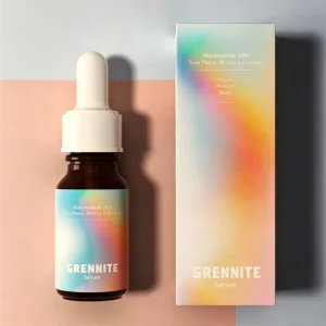 Eco-Friendly Custom Cosmetic Packaging with Embossing Gradient Serum Box & Recyclable Dropper Bottle for Sustainable Brands